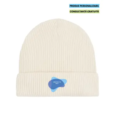 Caciula Unisex Fisherman Beanie Natural Personalizata