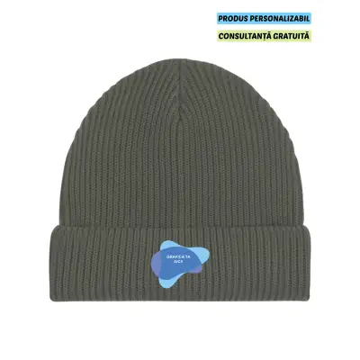 Caciula Unisex Fisherman Beanie Khaki Personalizata