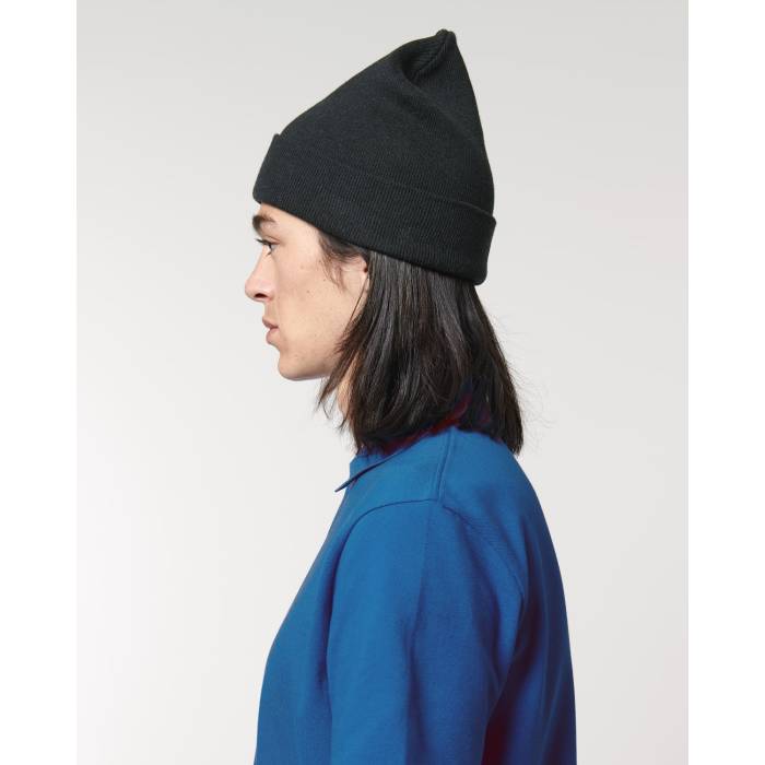 Caciula Unisex Rib Beanie Negru Personalizata