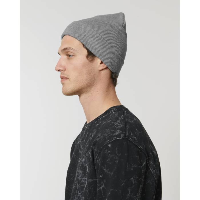 Caciula Unisex Rib Beanie Mid Heather Grey Cala