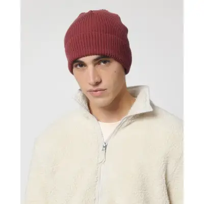 Caciula Unisex Fisherman Beanie Red Earth Cala