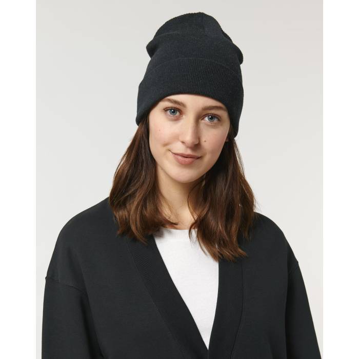 Caciula Unisex Rib Beanie Negru Personalizata