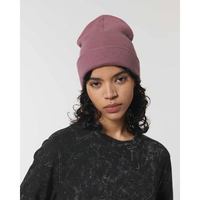 Caciula Unisex Rib Beanie Hibiscus Rose Personalizata