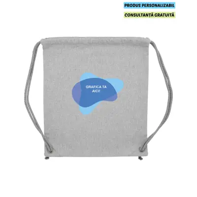 Rucsac Unisex Gym Bag Heather Grey Personalizat