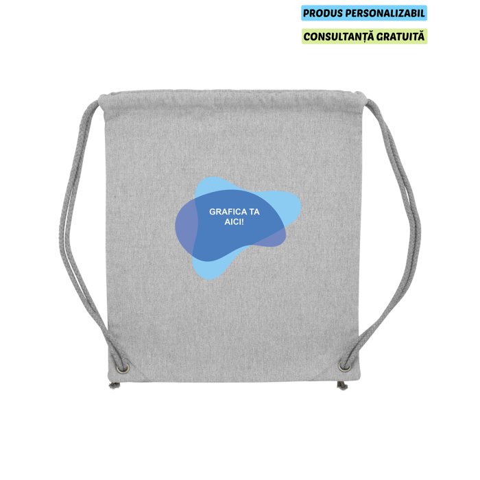 Rucsac Unisex Gym Bag Heather Grey Personalizat