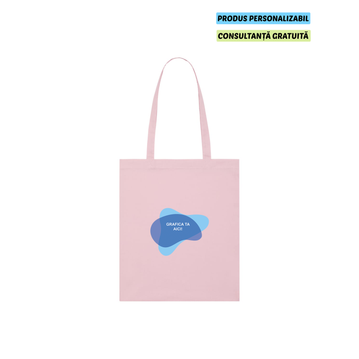 Tote Bag Unisex Light Cotton Pink Personalizat