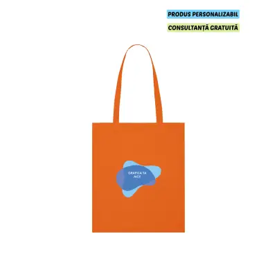 Tote Bag Unisex Light Bright Orange Personalizat