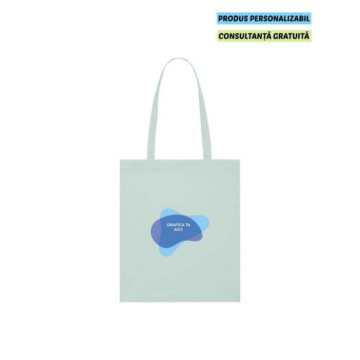 Tote Bag Unisex Light Caribbean Blue Personalizat