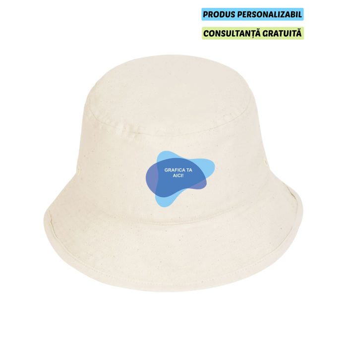 Palarie Unisex Bucket Hat Natural Personalizata