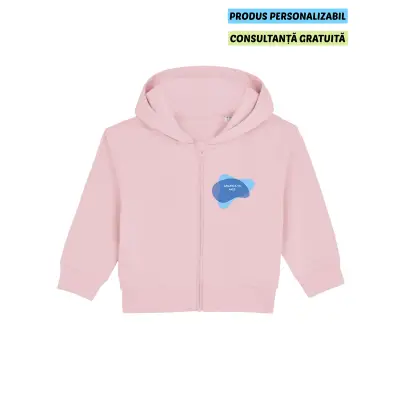 Hanorac Bebelusi Baby Connector Cotton Pink Personalizat