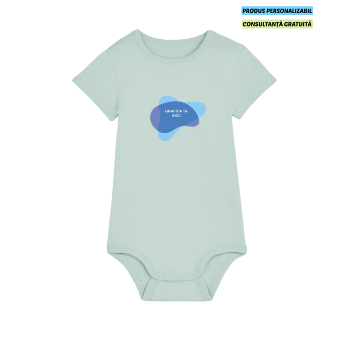 Body Bebelusi Baby Body Caribbean Blue Personalizat