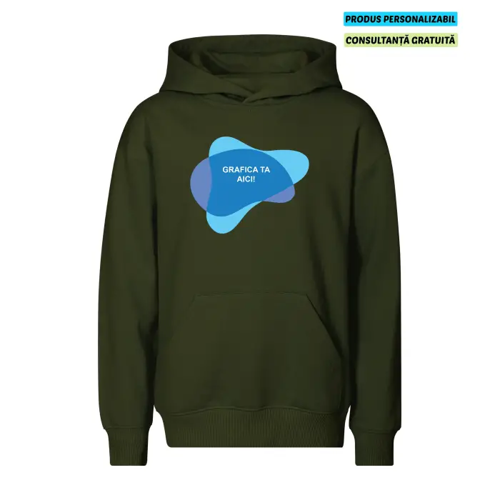 Malfini Hanorac Chill Copii Verde militar Personalizat