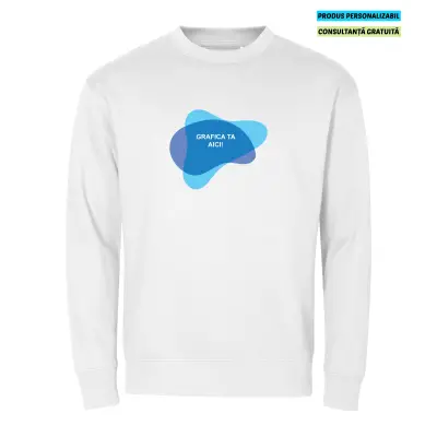 Malfini Bluza Crew Unisex Alb Personalizat