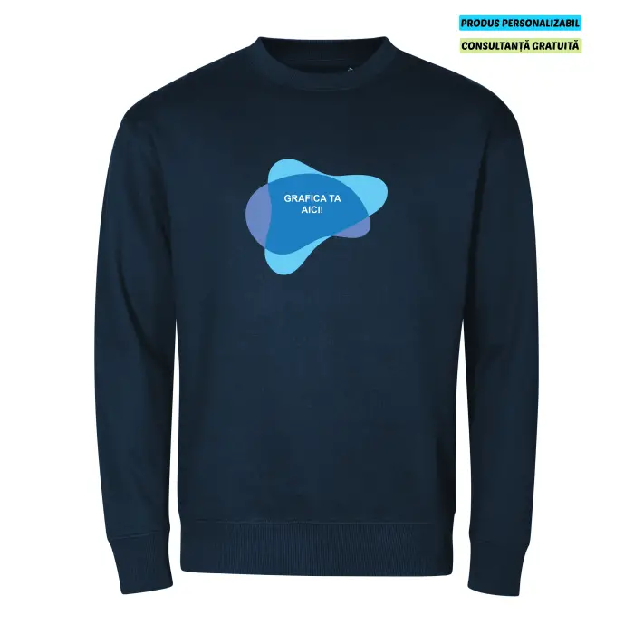 Malfini Bluza Crew Unisex Bleumarine Personalizat