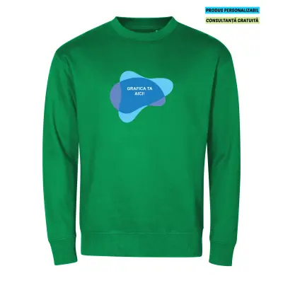 Malfini Bluza Crew Unisex Verde Personalizat
