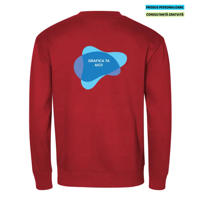 Malfini Bluza Crew Unisex Rosu Personalizat