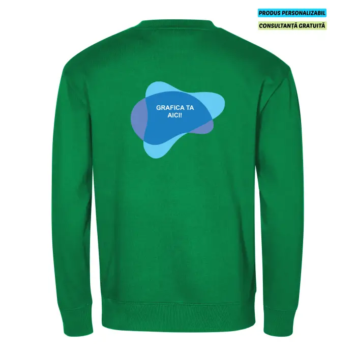 Malfini Bluza Crew Unisex Verde Personalizat Malfini Bluza Crew Unisex Verde Personalizat