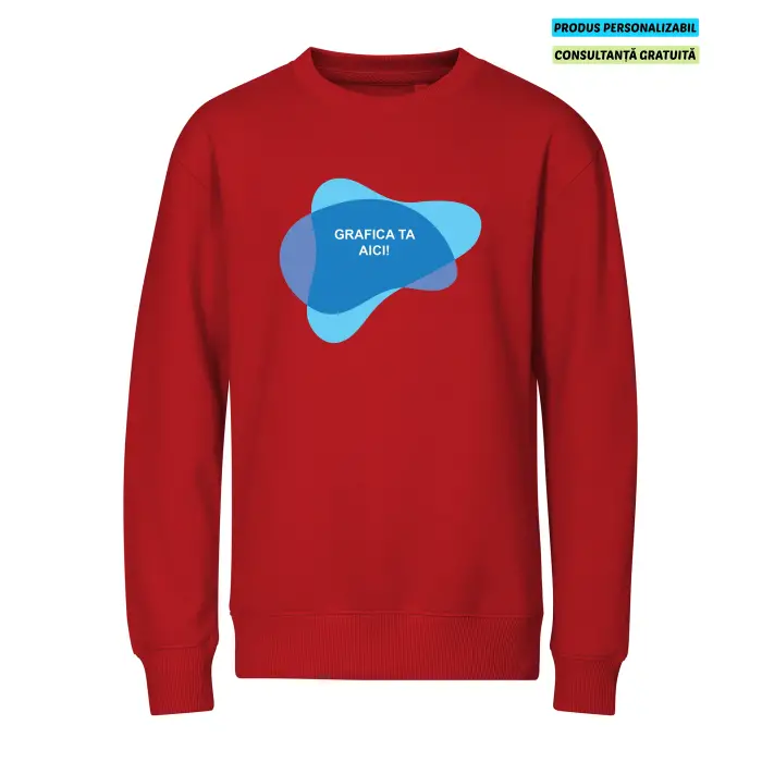 Malfini Bluza Crew Copii Rosu Personalizat