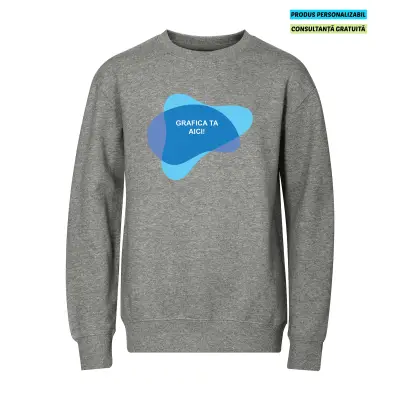 Malfini Bluza Crew Copii Gri inchis Personalizat