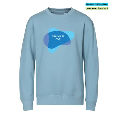 Malfini Bluza Crew Copii Albastru deschis Personalizat
