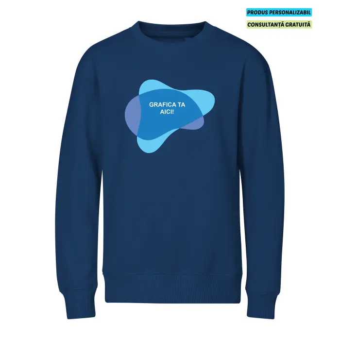 Malfini Bluza Crew Copii Midnight Blue Personalizat