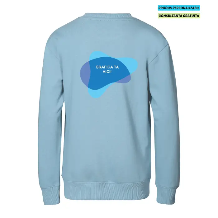 Malfini Bluza Crew Copii Albastru deschis Personalizat