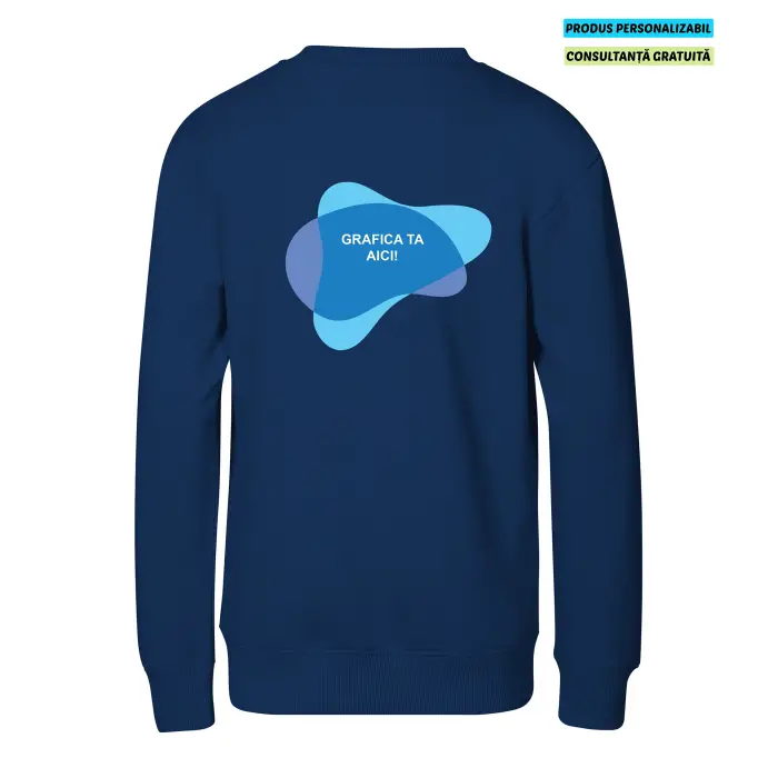 Malfini Bluza Crew Copii Midnight Blue Personalizat
