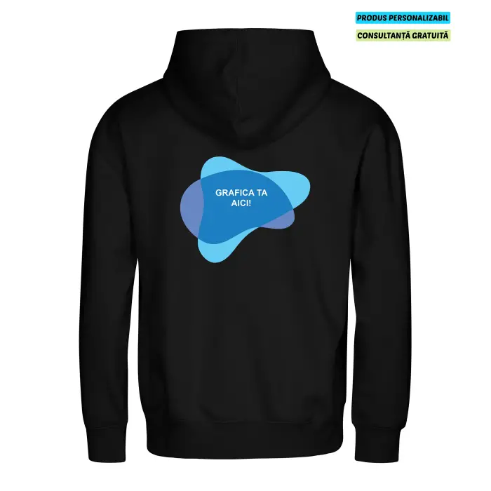 Malfini Hanorac Cloud Unisex Negru Personalizat