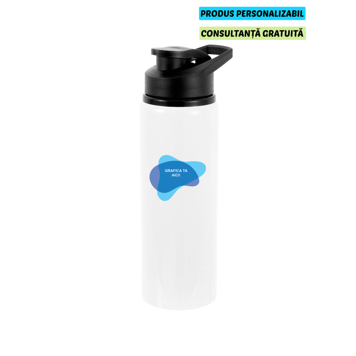 Bidon metalic Ride Alb 750 ml