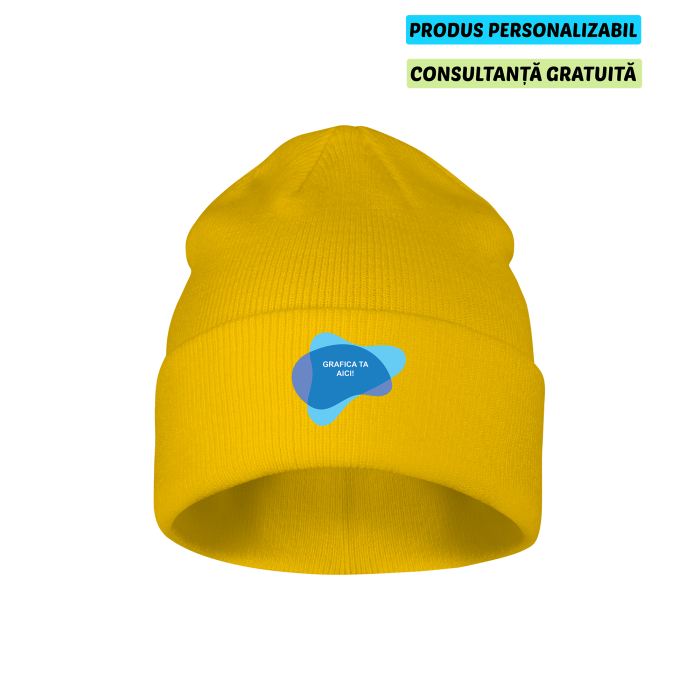 Malfini Caciula Beanie Unisex Galben Personalizata