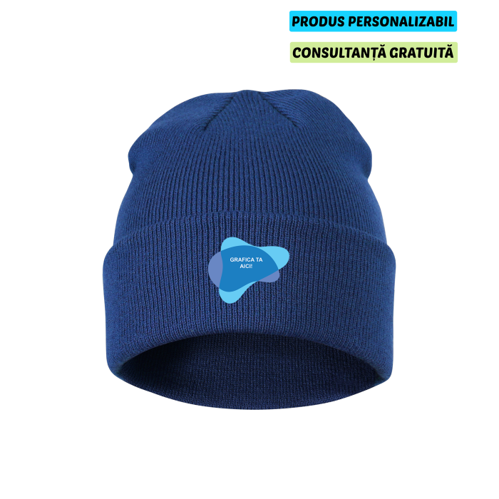 Malfini Caciula Beanie Unisex Albastru regal Personalizata