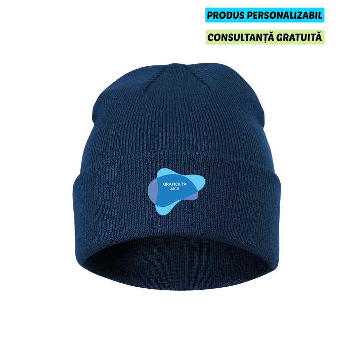 Malfini Caciula Beanie Unisex Bleumarine Personalizata