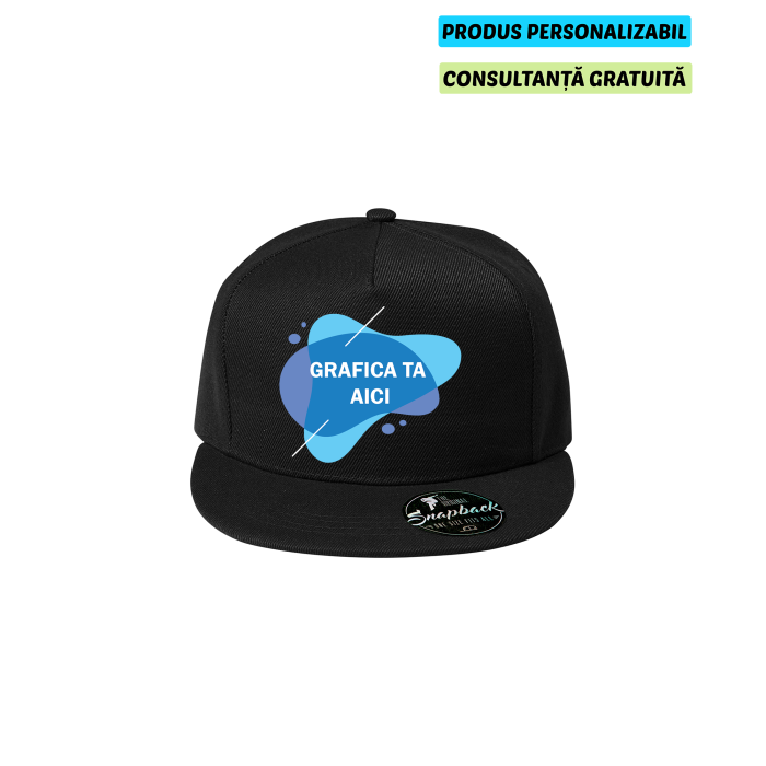 Malfini Sapca Unisex Negru Rap 5P Personalizata