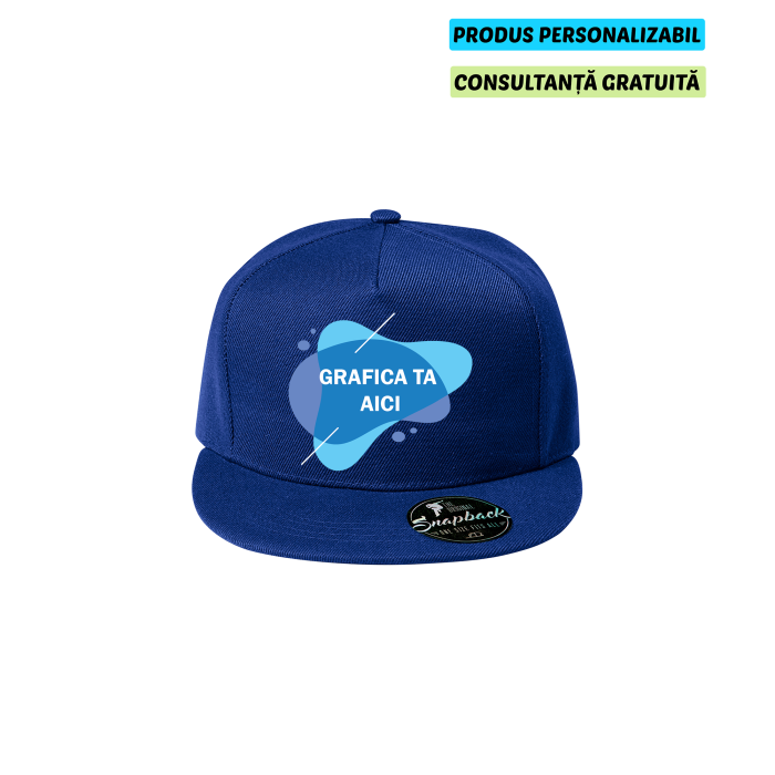 Malfini Sapca Unisex Albastru regal Rap 5P Personalizata