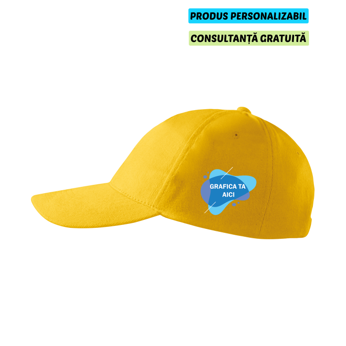 Malfini Sapca Unisex Galben 5P Personalizata