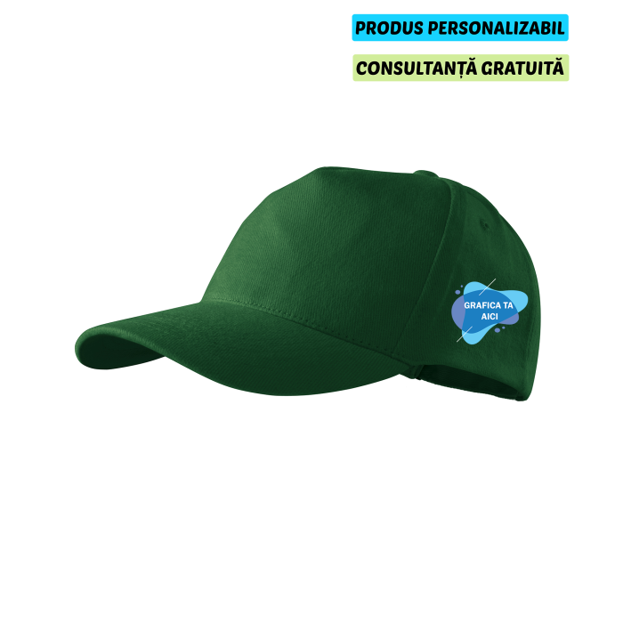 Malfini Sapca Unisex Verde inchis 5P Personalizata