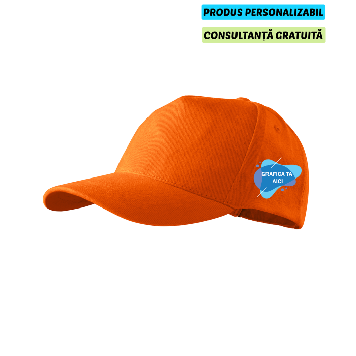 Malfini Sapca Unisex Portocaliu 5P Personalizata