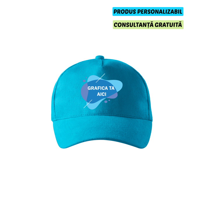 Malfini Sapca Unisex Turcoaz 5P Personalizata