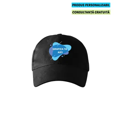 Malfini Sapca Copii Negru 6P Personalizata