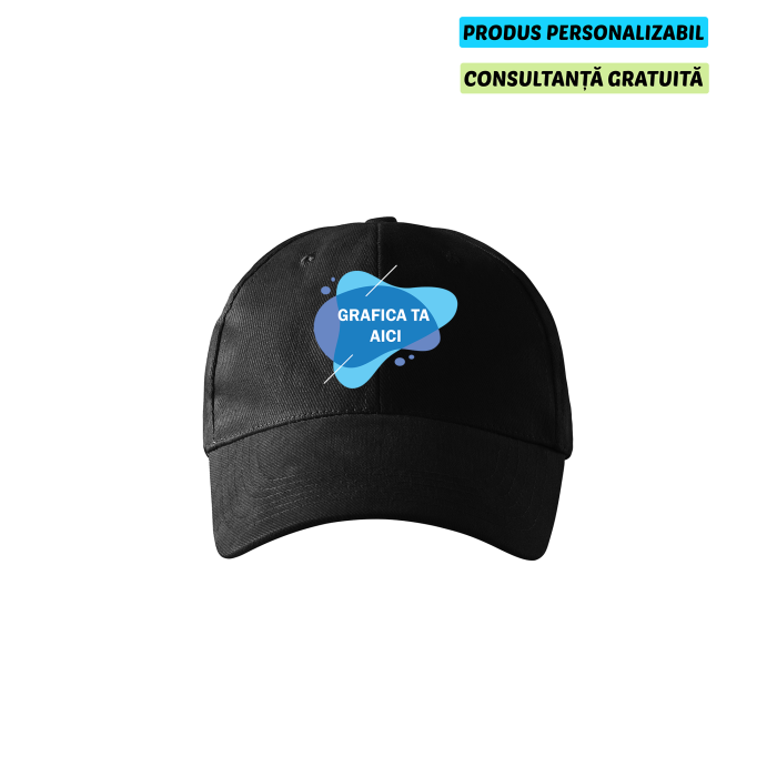 Malfini Sapca Copii Negru 6P Personalizata