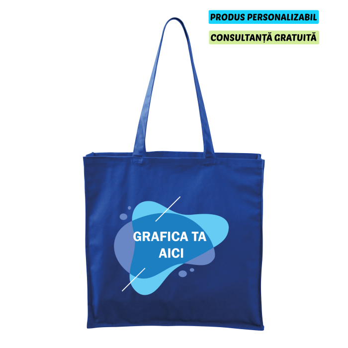 Malfini Sacosa de cumparaturi Albastru regal Personalizata