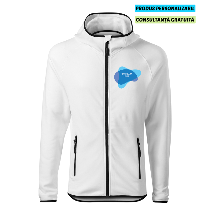 Malfini Hanorac Stretch fleece Barbat Alb Personalizat