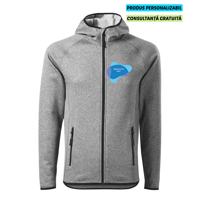 Malfini Hanorac Stretch fleece Barbat Gri Personalizat