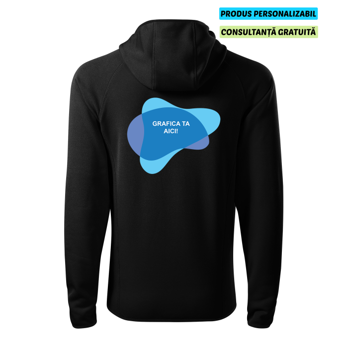 Malfini Hanorac Stretch fleece Barbat Negru Personalizat