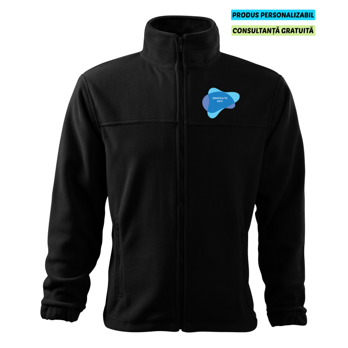 Rimeck Jacheta Fleece Barbat Negru Personalizata