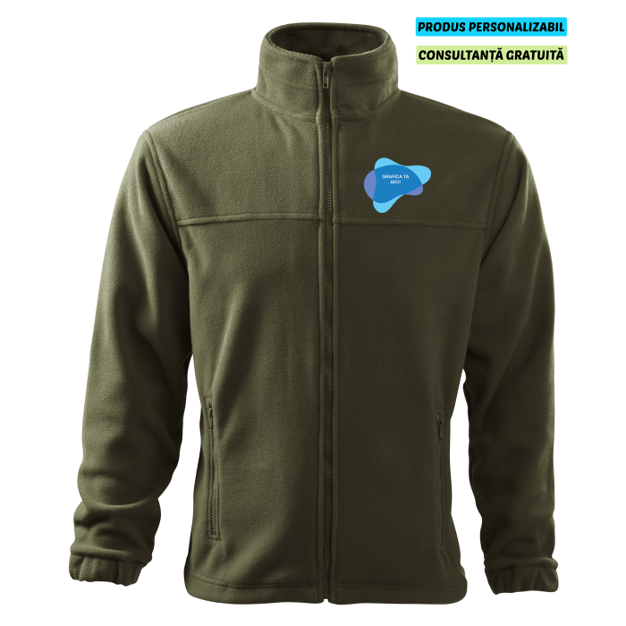 Rimeck Jacheta Fleece Barbat Verde militar Personalizata