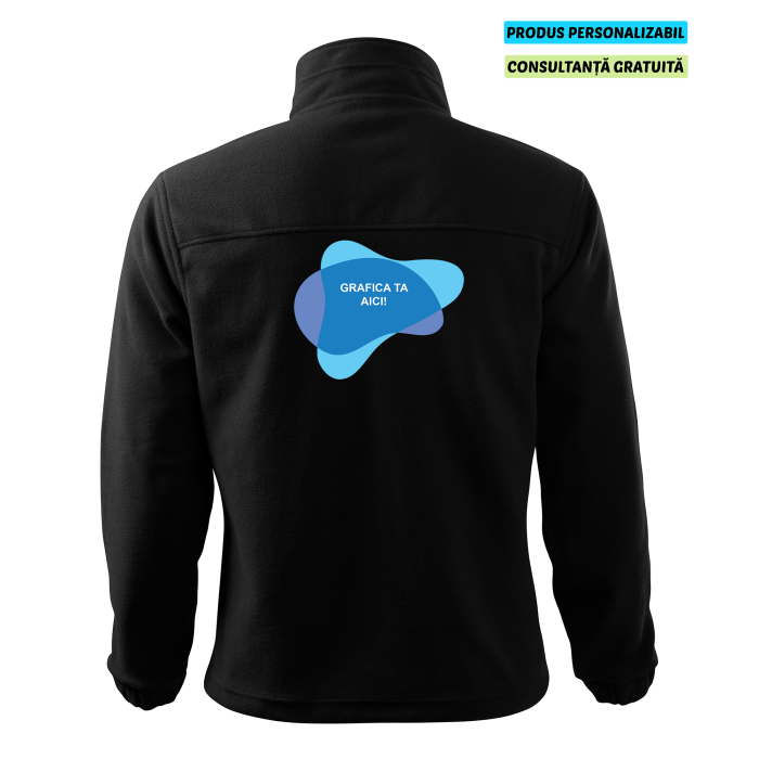 Rimeck Jacheta Fleece Barbat Negru Personalizata