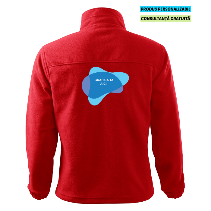 Rimeck Jacheta Fleece Barbat Rosu Personalizata
