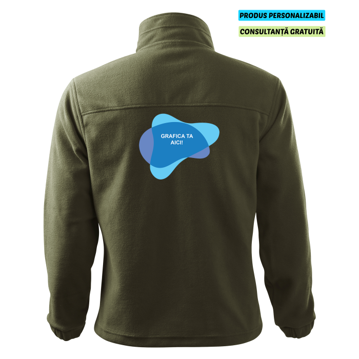 Rimeck Jacheta Fleece Barbat Verde militar Personalizata
