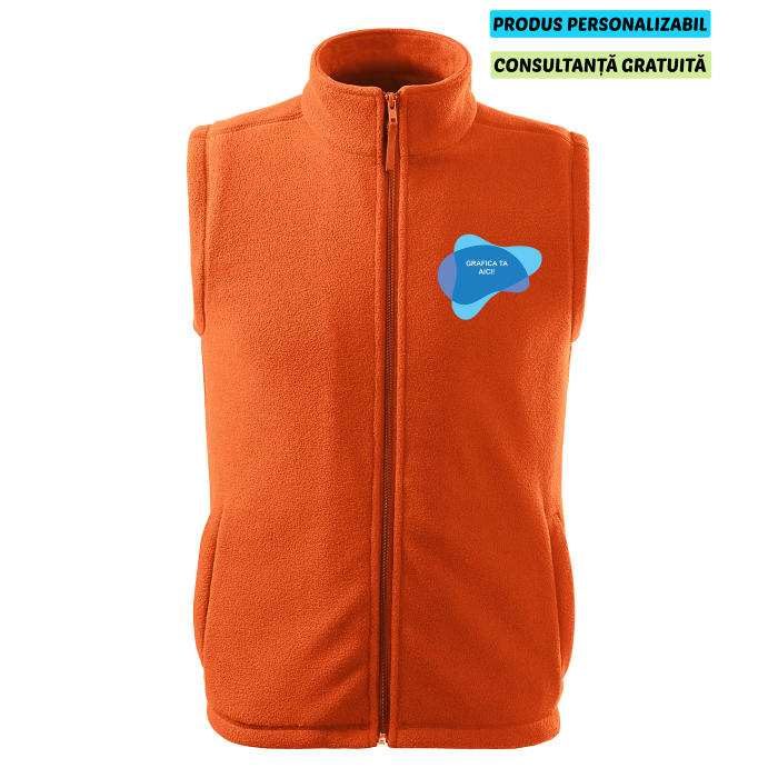 Rimeck Vesta Fleece Next Unisex Portocaliu Personalizata Rimeck Vesta Fleece Next Unisex Portocaliu Personalizata